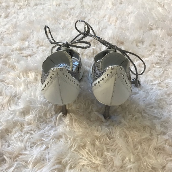 Dior snakeskin silver d’trick spectator sandals 36 - Picture 2 of 3